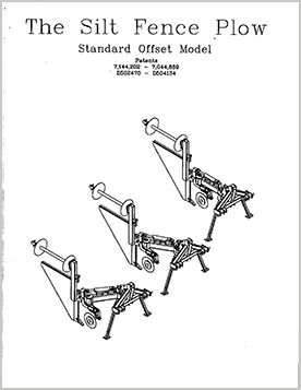 Silt Fence Plow Offset Model Owners Manual